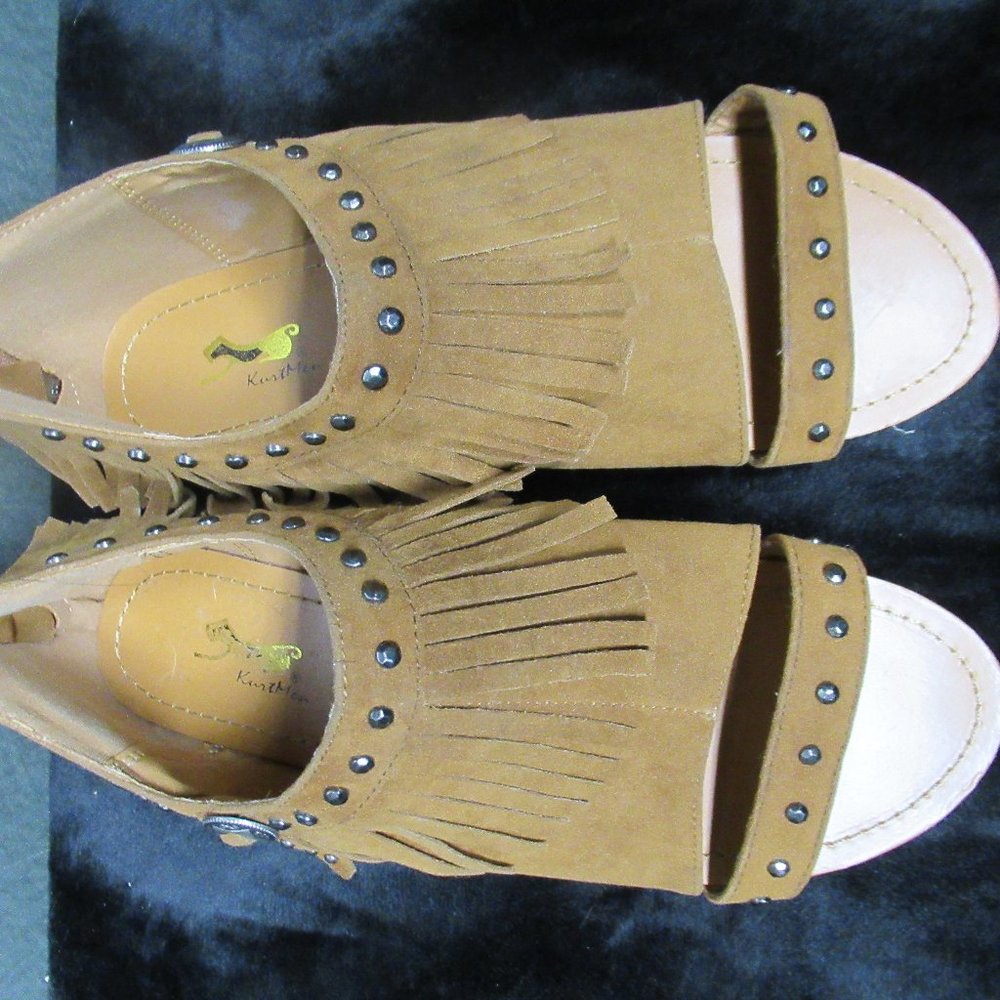 Boho Fringe Open Toe Sandal Size 9 - image 8